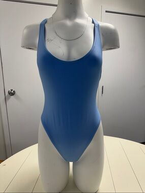 Milly Periwinkle Scoop-Neck One-Piece Swimsuit